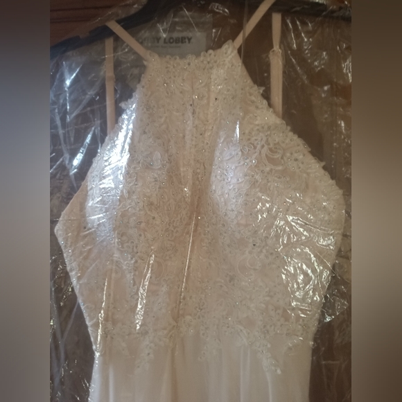 Escape Bride's Maid Dress Light Pink & Diamond Bling Dress - Picture 2 of 11